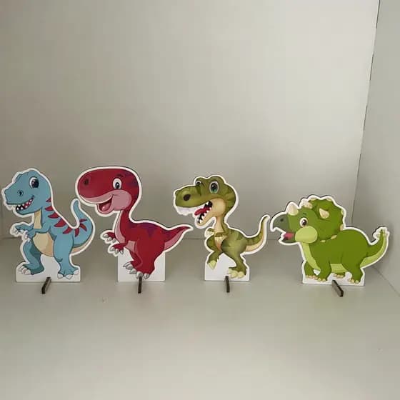 Kit 4 Displays de Mesa Dino Baby - Centro de Mesa, Decoração