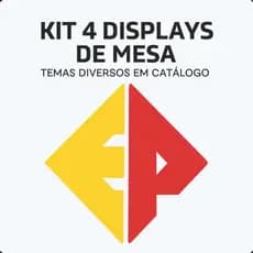 1 Unidade Kit com 4 Displays de Mesa - Catálogo