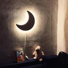 Luminária Lua LED Abajur Luminosa Decoração para Quarto Infantil