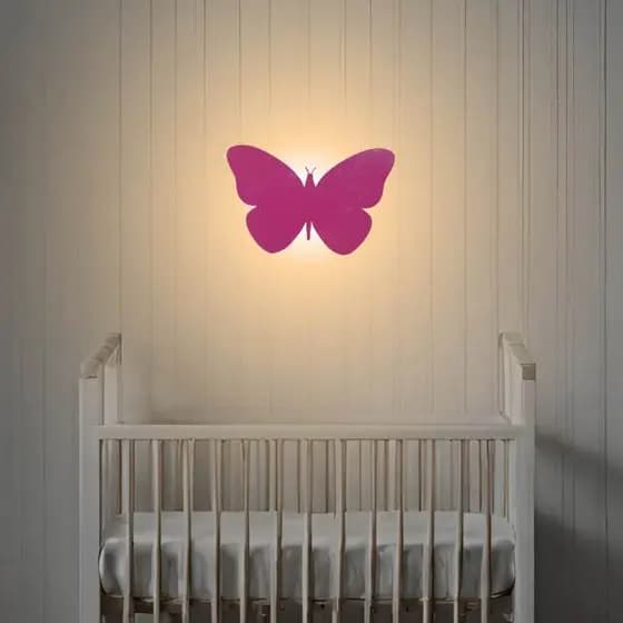 Luminária Borboleta LED Sem Fio Abajur Infantil Decorativo para Quarto de Menina