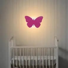 Luminária Borboleta LED Sem Fio Abajur Infantil Decorativo para Quarto de Menina