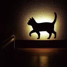 Luminária Led Abajur Gato Design Exclusivo Andarela