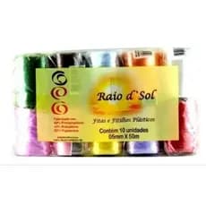 10 fitilho colorido cada rolo 50 mts