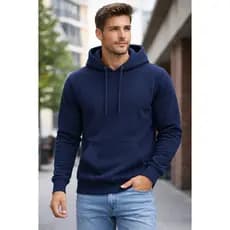 Casaco de Inverno Moletom Blusa De Frio Canguru Com Capuz Bolso Sem Estampa Básico Blusa Quentinha