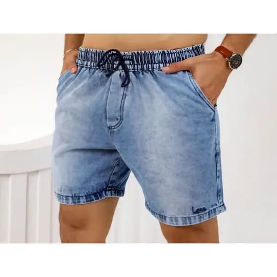 Bermuda Masculina Casual Elástico com Cordão – Confortável, Leve, Várias Cores