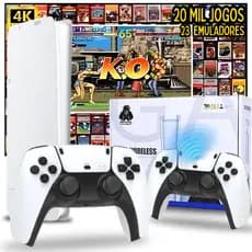 Console Retro Gamestick M15 PRO 4K com 20 Mil Jogos 2 Controles Sem Fio e Suporte HD Lançamento 2024