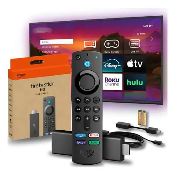 Amazon Fire TV Stick Lite Streaming Full HD Controle Remoto com Alexa Comando de Voz 8GB Armazenamento Wi-Fi Rápido