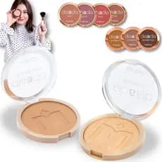 Kit de Maquiagem Mahav Iluminador Pó Facial e Blush para um Acabamento Natural e Radiante no Dia a Dia