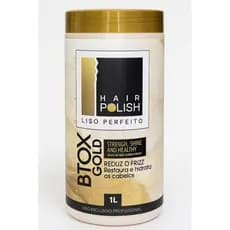 Hair Polish Btox Gold Liso Perfeito 1L Reestruturação Térmica AntiFrizz Alisante