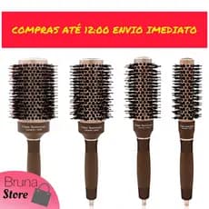 Escova Térmica - Escova para modelar, Escova Cerdas de Javali, Nano technology Ceranic+ Ionic