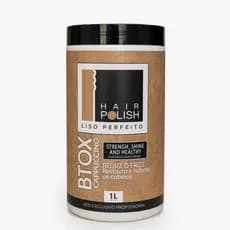 Hair Polish Btox Capuccino Alisamento Anti-Frizz Restaura Hidrata Cabeleireiro Profissional