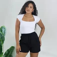 Short Feminino Dunas Soltinho Leve Confortável Elástico
