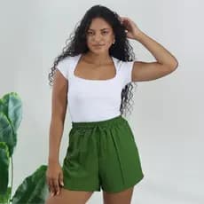 Short Feminino Duna Soltinho Leve Confortável Elástico na Cintura