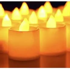 Kit com 12 Lindas velas decorativas de Led eletrônicas amarelas ou brancas, festa