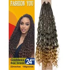Cabelo Crochet Goddess Box Trança Braid 24" 100g Fashion You