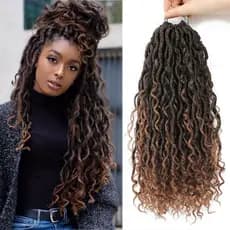 Cabelo Crochet Goddess Faux Locs Trança Braid 24" 300g Pacotão Fashion You