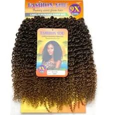 Cabelo Crochet Cacheado Bio Fibra Macio CAROLINA Curl Braid Hair 70cm 320g Pacotão Fashion You