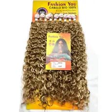 Cabelo Cacheado Bio Fibra Orgânico Similar Humano 320g 70cm sem brilho Fashion You Stella
