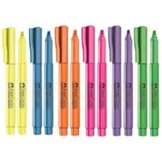 Marca Texto Faber Castell Grifpen Fluorescente – Marca Texto Escolar Escritório (Escolha a Cor)