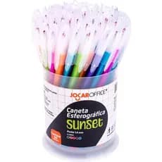 Caneta Esferográfica 1.0mm Sunset Leonora Cores Escrita Macia Escolar Escritório