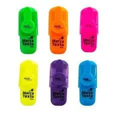 Marca Texto Mini Neon Jocar Office – Marcador Fluorescente Compacto Ponta Chanfrada Cores Sortidas