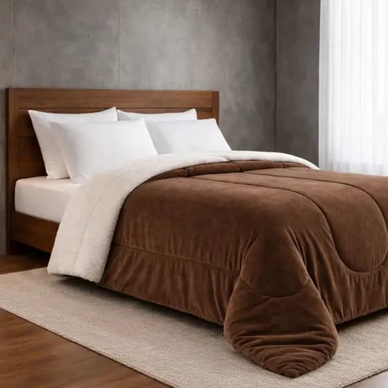 Coberdrom Edredom Casal e Queen Manta Sherpa Dupla Face 2,40 x 2,20m  08 Cores Promoção