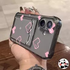 Capa Carteira Para Samsung Galaxy A56 A26 M36 A16 A06 M55 A55 A35 A25 A15 M15 F15 M54 5G 4G De Luxo Cute Pixel Love Simp