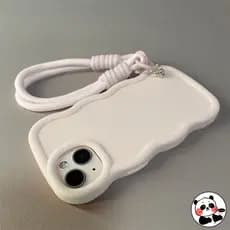 Capa Com Alça Ondulada 3D Para Samsung Galaxy M35 S25 S24 S23 Plus S22 Ultra S21 S20 FE + 5G 4G De Luxo Simples Fofa Est