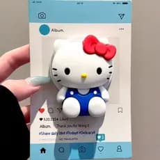Suporte Magnético De Silicone Para Telefone , Desktop , Preguiçoso , Fofo , Desenho Animado , Melodia , Menina , Gatinho