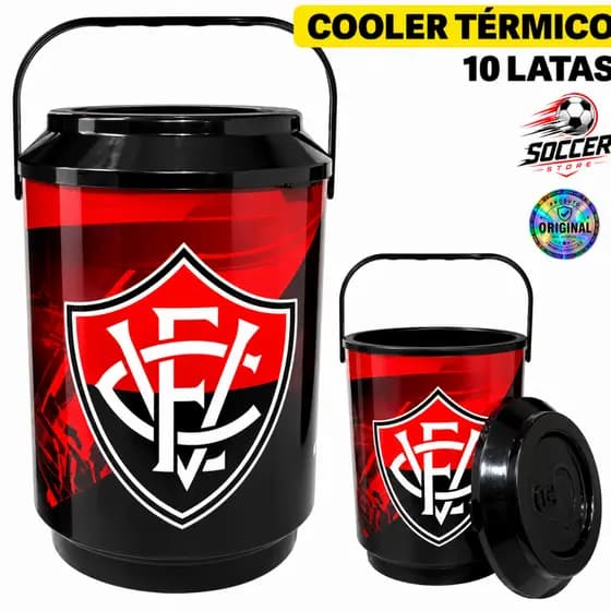 Cooler Térmico Vitória Oficial 6L Porta 10 Latas Cerveja Bebida Gelada Original Presente Time