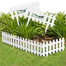 Kit Mini Cerca Plástico Decorativa Jardim Inglês Cercas Canteiro Horta Quintal Decoração Elegante
