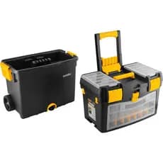 Caixa Para Ferramentas Plástica 46x26x62cm CRV 0400 Com Rodas Vonder Organizadora Reforçada