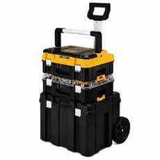 Organizador Torre DeWalt TSTAK com Rodas DWST60404 3 Módulos Caixa de Ferramentas Modular Profissional