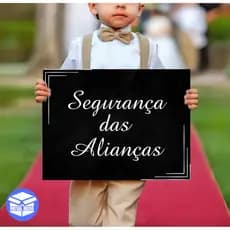 Placa Decorativa Casamento Segurança das Alianças MDF