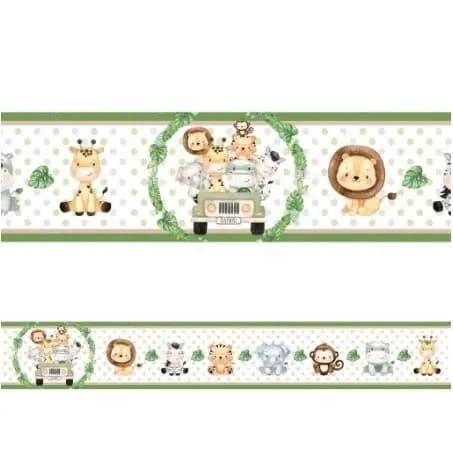 Kit 3 FAIXA DECORATIVA QUARTO INFANTIL SAFARI Star = 540bv
