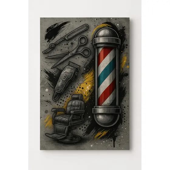 Quadro Decorativo Barbearia Vintage Moderno – Ideal para seu Negócio