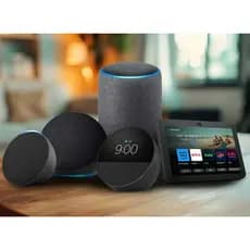 Alexa Assistente virtual da Amazon com comando voz toca musica controla dispositivo casa inteligente