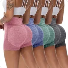 Kit 4 Shorts Femininos Levanta Bumbum Academia Yoga Fitness