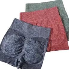 Kit 3 Short Levanta Bumbum Feminino Academia Yoga Fitness