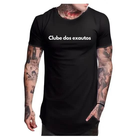 Camiseta Longline Frase Clube dos exaustos Criativa