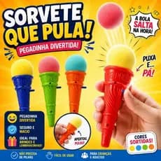 Sorvete Que Pula Pegadinha Brinquedo Divertido Bola de Espuma Fake Presente Infantil