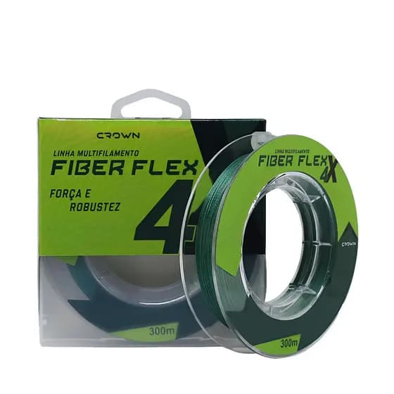 Linha de Pesca Multifilamento Fiber Flex 4x 300m - Crown