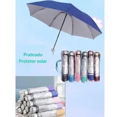 Sombrinha Guarda Chuva Dupla Face raios uv colorida Liso Contra Vento