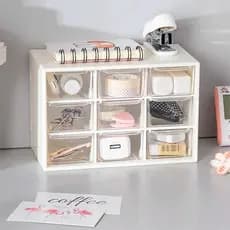 Organizador Mini Gaveteiro Com 9 Gavetas Para Maquiagem/Joias/Papelaria