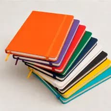 Caderneta para Anotações Agenda Lisa Capa Dura C/Elastico A5 (21x16) 78 Folhas Pautadas Personalizada