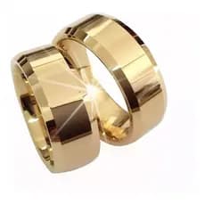 Par Alianças De Tungstênio Casamento 8mm Chanfradas