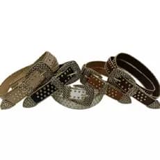Cinto Country com Detalhes em Ouro Velho Moda Feminina
