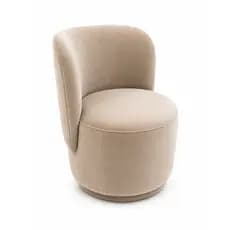 Poltrona Bia Veludo/Suede Decorativa Modelo Orgânico Luxo Sala Escritório Salão - Belim Móveis