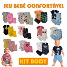 Kit 6 Peças Roupa de Bebê Sortido Body Bebê Menina Menino Manga Curta Conjunto de Bebê Verão RN–GG