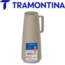Garrafa Térmica Exata Tramontina Bege com Ampola de Vidro 1L